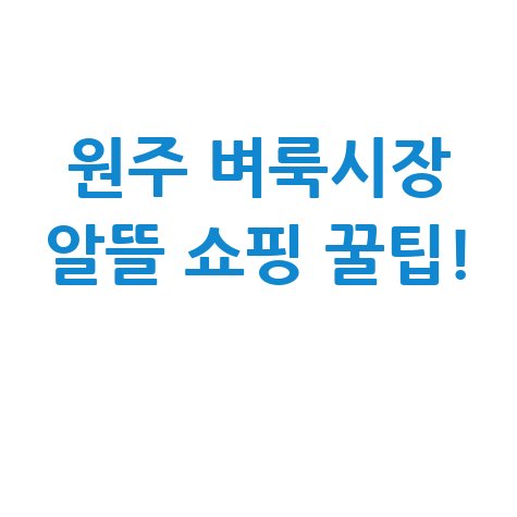 원주 벼룩시장 알뜰 쇼핑 꿀팁! 보물찾기 성공하는 방법