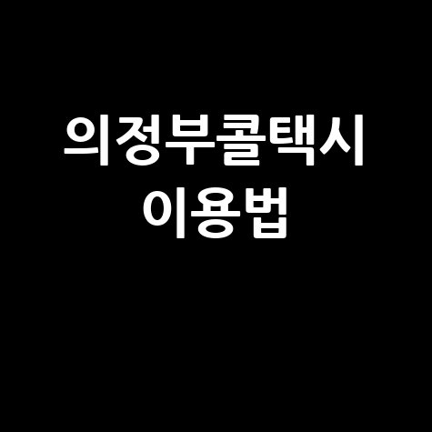 의정부콜택시 빠르고 안전하게 이용하는 방법