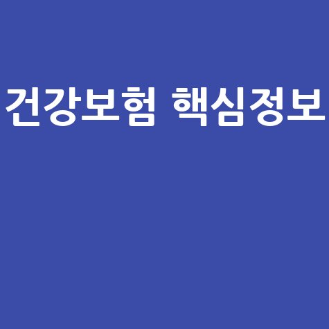 국민건강보험공단 홈페이지 서비스 필수 정보 총정리