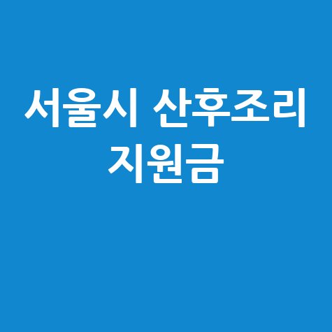 서울시 산후조리원 지원금: 신청부터 대상 확인까지 완벽 가이드