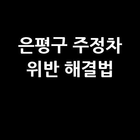 은평구 주정차단속 알림 신청, 과태료 조회 및 납부 방법